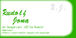 rudolf jona business card